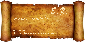 Strack Román névjegykártya